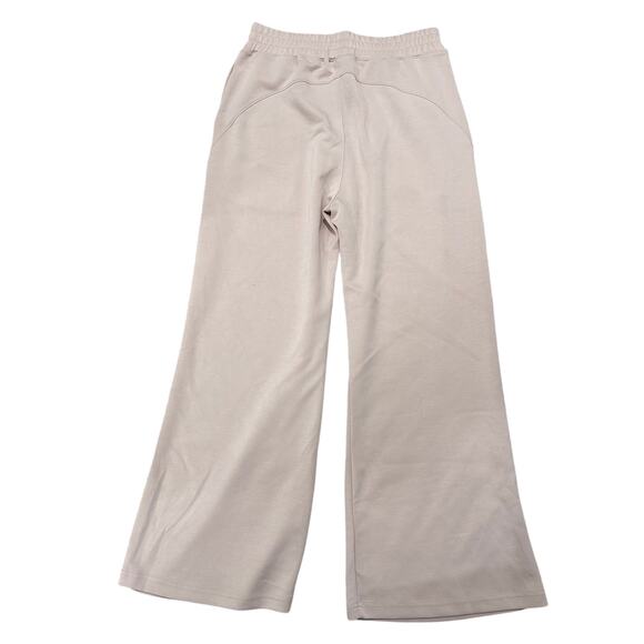 LCRRRN Women's High Waist Wide Leg Pants Joggers Light Taupe Cream Pockets, M - Picture 8 of 8